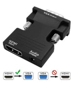 1080P HDMI Female to VGA Male Converter with Audio Output and Cable