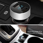 3.1A Fast Charging Dual USB Output Car Charger with Voltmeter Display
