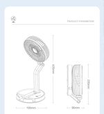 3-Speed USB Foldable Portable Telescopic Fan