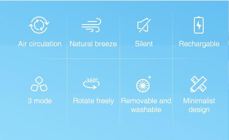 3-Speed USB Foldable Portable Telescopic Fan