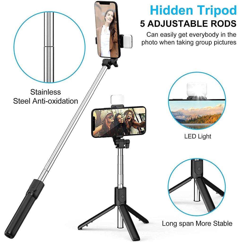 3 in 1 Bluetooth Selfie Stick with Tripod Stand