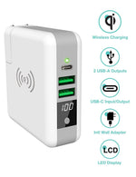 6700mAh 3 in 1 Multipurpose Super Wireless Charging Power Bank Wall Adapter Travel Charger