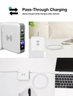 6700mAh 3 in 1 Multipurpose Super Wireless Charging Power Bank Wall Adapter Travel Charger