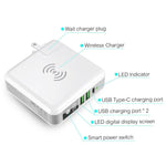 6700mAh 3 in 1 Multipurpose Super Wireless Charging Power Bank Wall Adapter Travel Charger