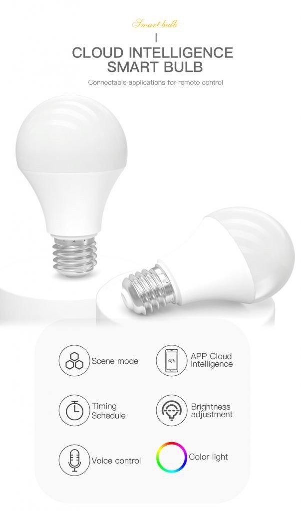 9W Wifi E27 Dimmable RGB Voice Control Smart Bulb