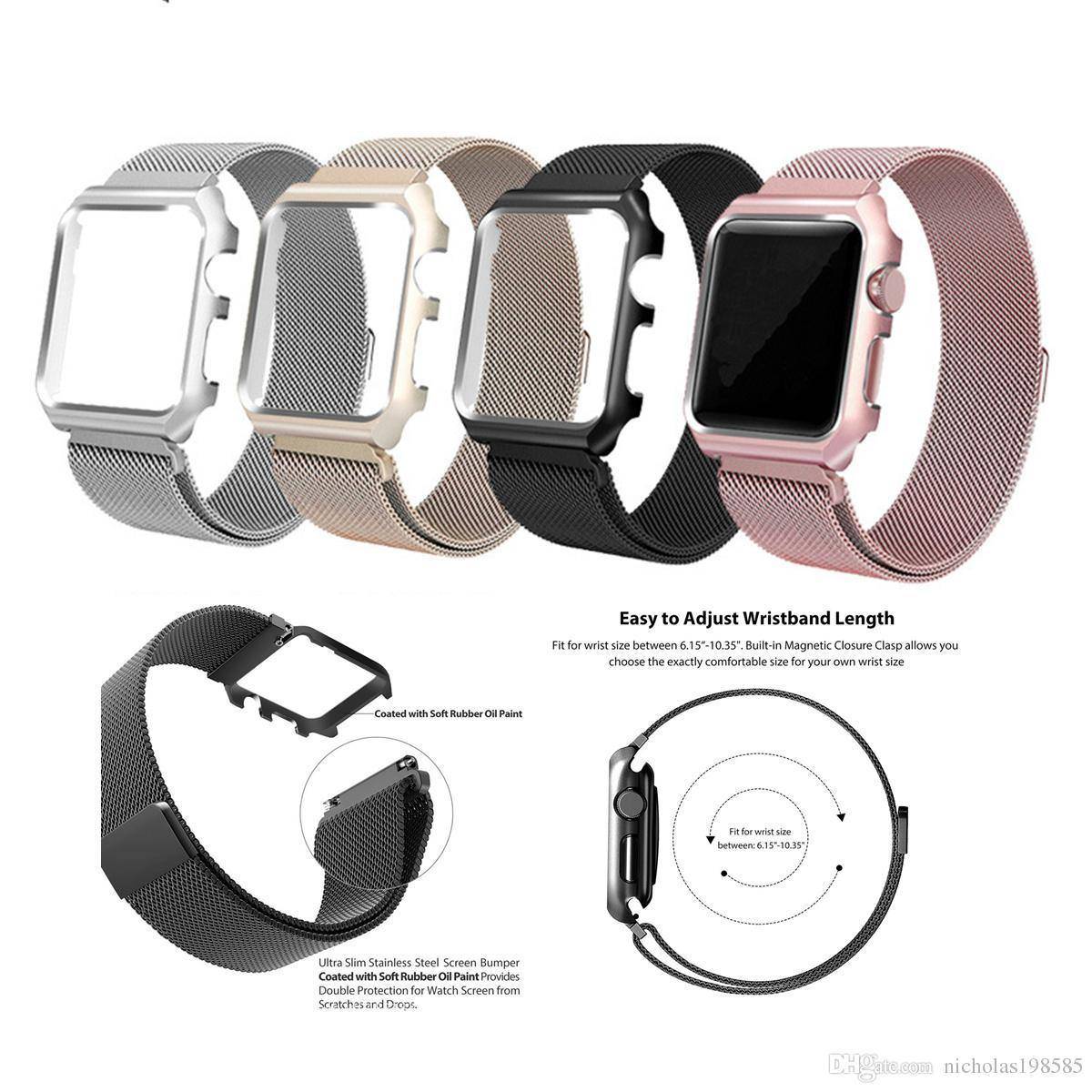 Apple Watch Milanese Strap + Case for all series (38/40/42/44mm)