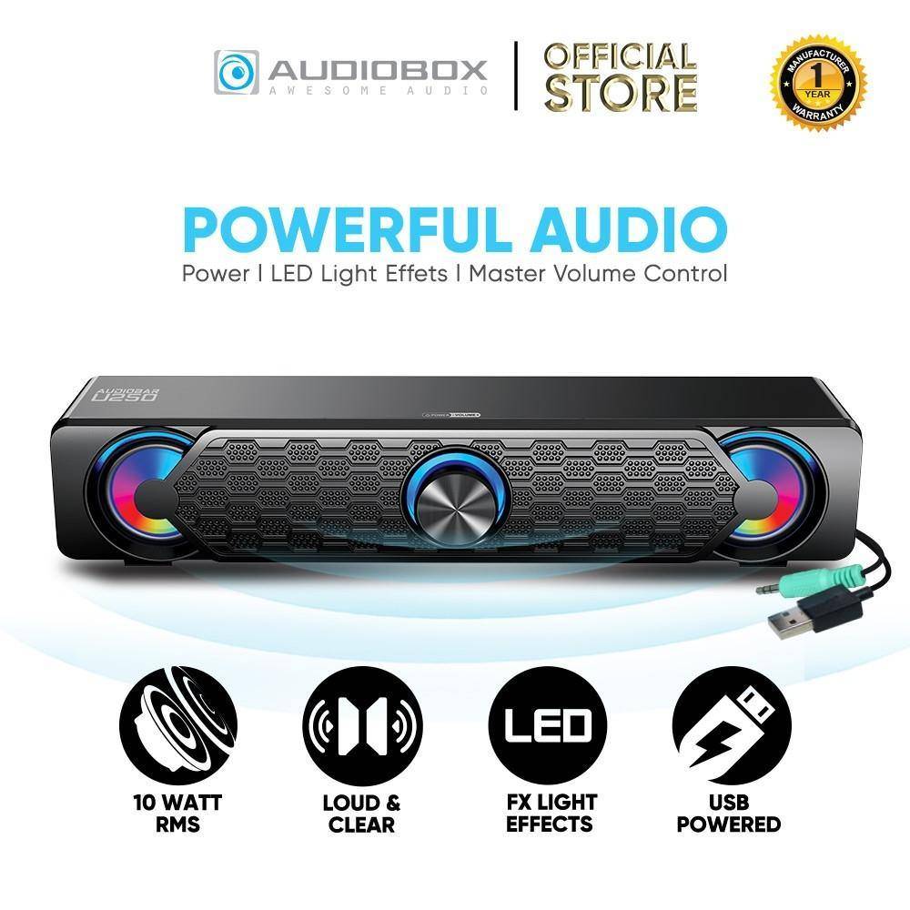 AudioBox AudioBar U250 Powerful Audio Sound Bar With LED Light Effects