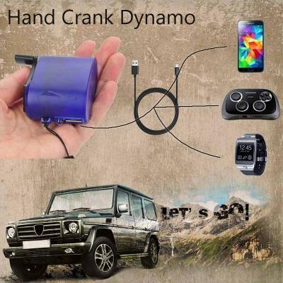Dynamo Hand Crank USB Mobile Phone Emergency Charger Power Bank