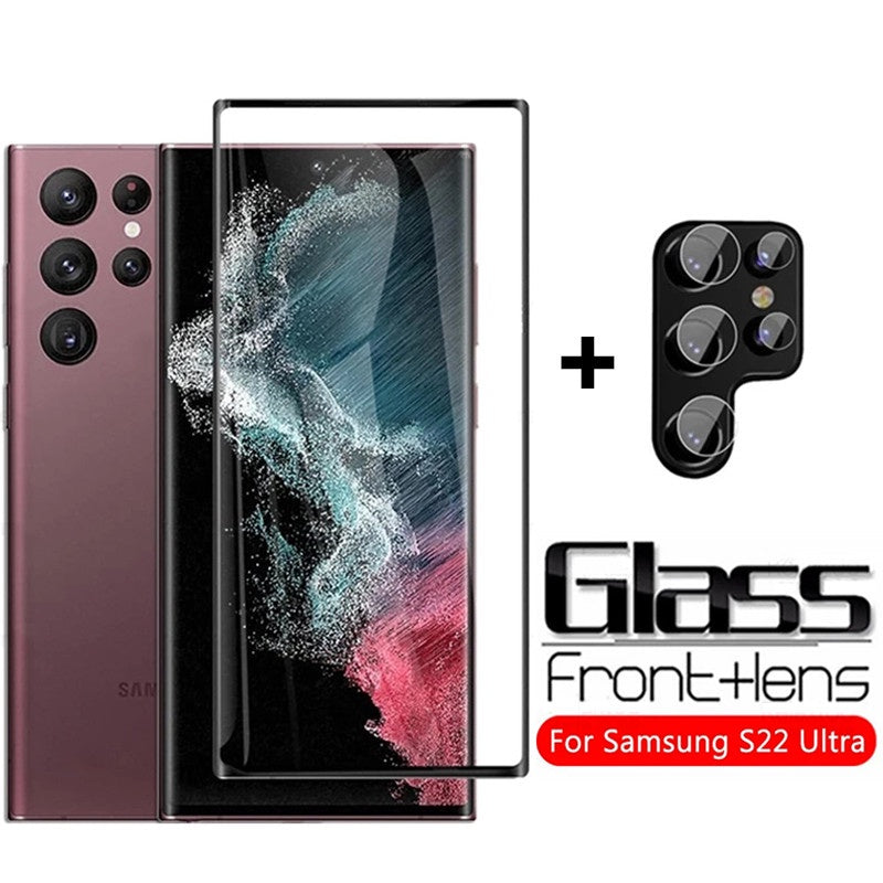 Samsung S22/S22+/S22 Ultra 2 In 1 Glass Protector + Lens Protector