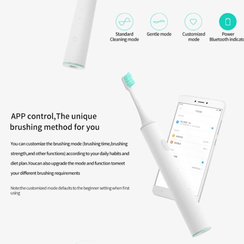 Xiaomi Mijia T300/T500 App Control Smart Electric Toothbrush