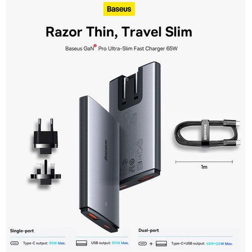 Baseus 65W GaN5 Pro Ultra-Slim USB C Fast Charger