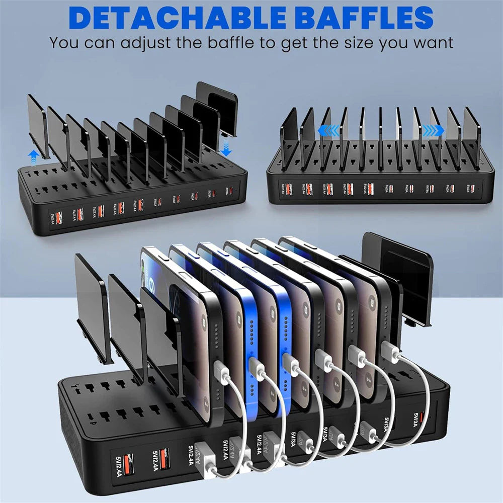 Universal 10 Port USB Charger Station